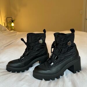 Moncler Cheryne Black Lace-Up Women's Boots